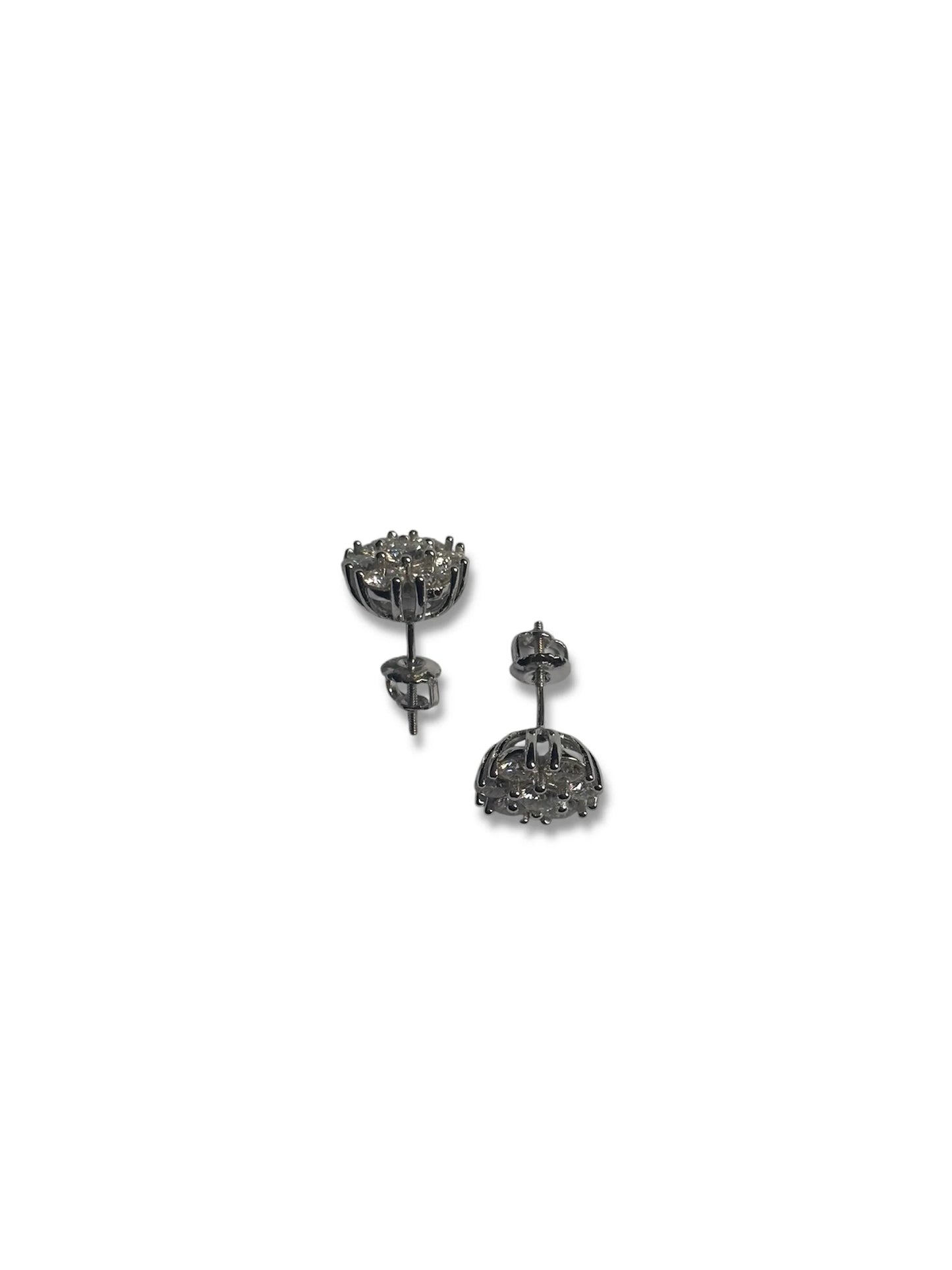 Moissanite Flower Earrings